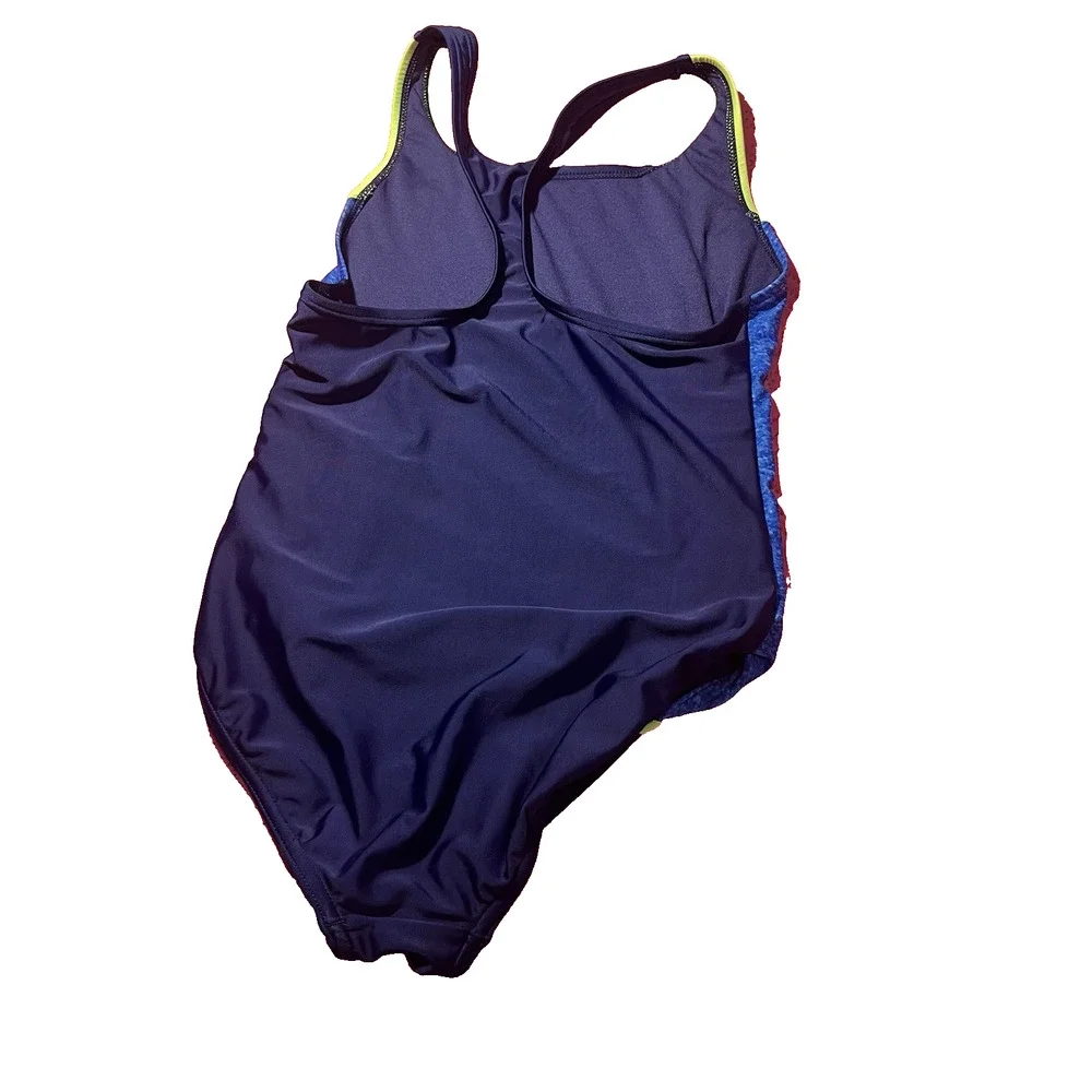 Speedo Girls Youth Racer Back One‎ Piece Swimsuit Size L